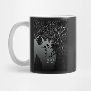 Oslo Norway City Map dark Mug